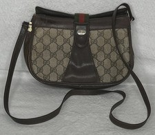 Vintage Gucci Shoulder Bag Crossbody GG PVC Leather 10.02.024 1980  s Classic