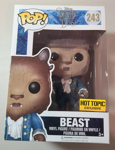 Funko Pop! Vinyl: Disney - The Beast - (Flocked) - Hot Topic w/Protector