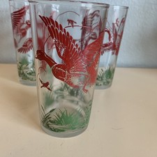 VTG Hazel Atlas Tumbler Flying Ducks Set of 3