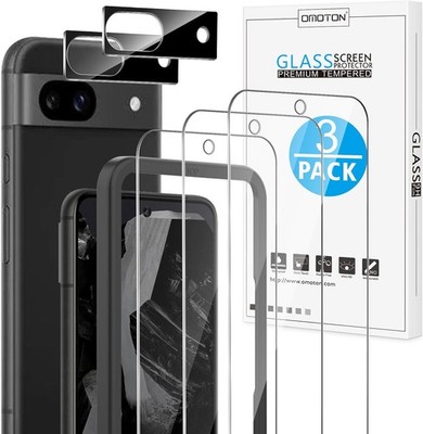 [3+2 PCS] Screen Protector & Camera Lens Protector for Google Pixel 8A 6.1 Inch