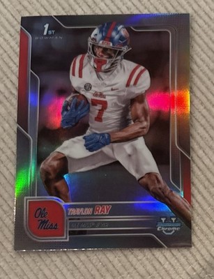 Traylon Ray #134 2025 Bowman U 1st Chrome REFRACTOR RC Ole Miss