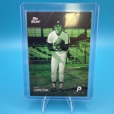 2025 Topps Black &amp; White #118 HOF Steve Carlton Green /99 Phillies