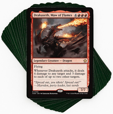 Custom Commander Deck*** Drakuseth, Maw of Flames - Dragons - EDH