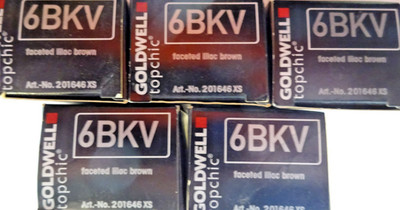 Goldwell Topchic Permanent Hair Color 6BKV FACETED ILLAC BROWN 5 X 60 ml = 300ml