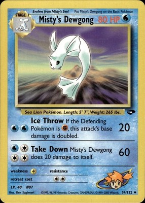 Pokemon Gym Challenge Uncommon Misty's Dewgong 54/132 - Near Mint (NM)