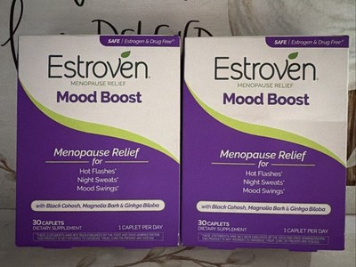 Estroven Menopause Relief Mood Boost  30 Caps 2 Pk Exp:09/26