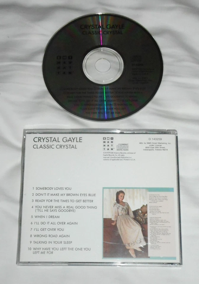 CRYSTAL GAYLE Classic Crystal CD 1990 EMI Manhattan BMG DIRECT CD Foto 2 de 2