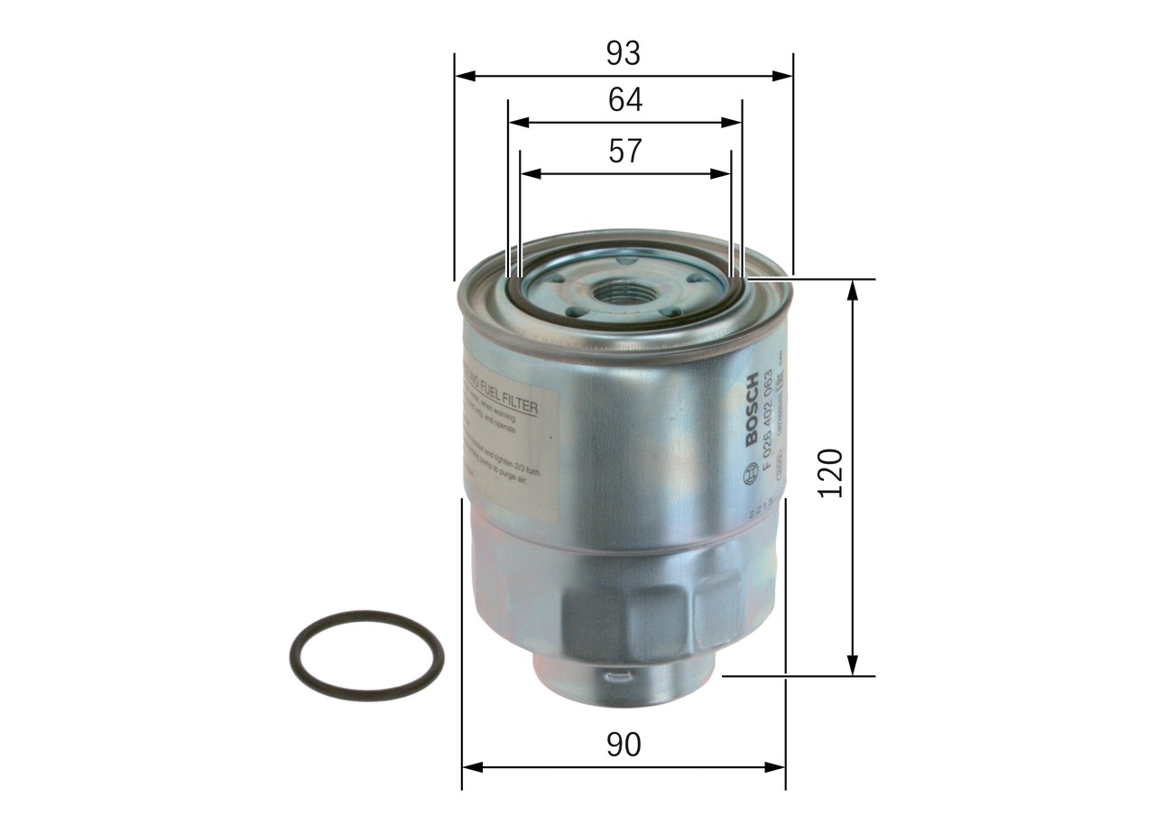 Fits BOSCH F 026 402 063 FUEL-FILTER BOX - Image 35