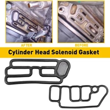 New Pair Cylinder Head Solenoid Gasket VTEC For Honda 15815R70A01 15845R70A01