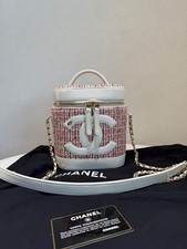 CHANEL CC Logo Tweed Vanity Kosmetikbeutel 27er Serie 147327906