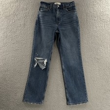 Abercrombie  Fitch Womens Jeans Blue 27  4 The Ankle Straight Ultra High Rise