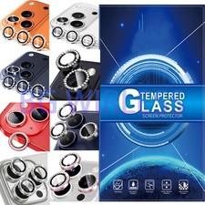 Camera Lens Protector For iPhone 17 E/16 E/15/17 Pro Max Air Bling Diamond Glass