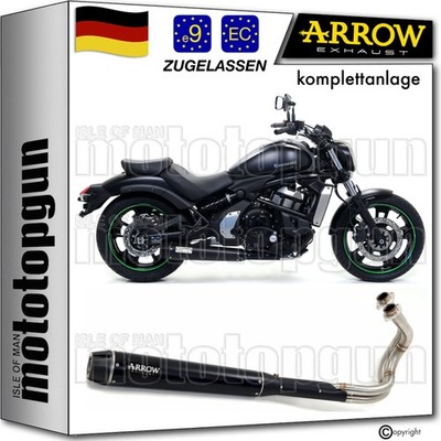ARROW KOMPLETTANLAGE ABE KAT REBEL SCHWARZ C KAWASAKI VULCAN S 650 CAFE 2019 19