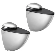 Glass shelf bracket, brushed brass glass clamp adjustable for 3 15mm 2pcs