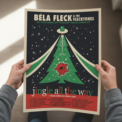 Bela Fleck Jingle All The Way Tour   Dec 2025 Holiday Concert Poster