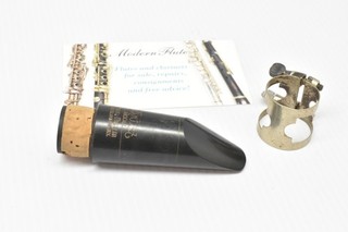 Vintage Penzel Mueller Eb (?) Clarinet Ebonite Mouthpiece w/ Metal Ligature Nice