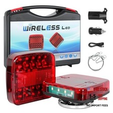 Wireless Trailer Lights Magnetic, New Rechargeable LED Trailer Light Kit, Red