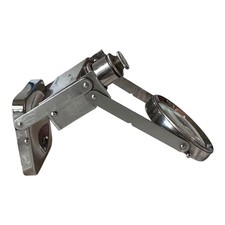 RARO antico strumento ottico nichelato 1895 Eckels pieghevole lente di ingrandimento illuminata