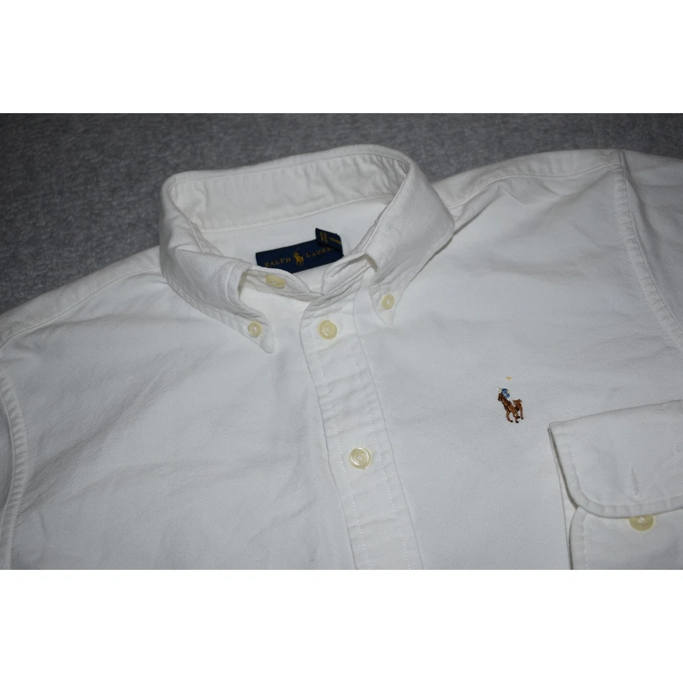 Polo Ralph Lauren Shirt Boys Kids Size XS Extra Small White Dress Button Up - Image 4 of 4