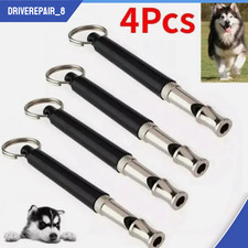 4x Dog Training WHISTLE UltraSonic Obedience Stop Barking Pet Sound Pitch Black