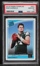 2018 Panini Donruss Rated Rookie Sam Darnold #301 PSA 10 GEM MT 01qx