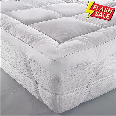 MRK HOMEWARE Hotel Quality Mattress Topper Thick Deep Toppers Single Double King 10cm/4Inch