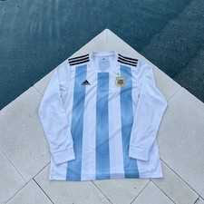 Men's Adidas Argentina 2018 World Cup Olympic Long Sleeve Jersey Sz L