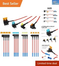 12V Add A Circuit Fuse Tap Kit - 16 Pack with Standard, Mini Low Profile Taps