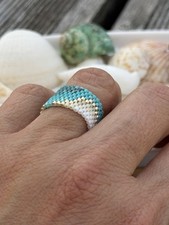 Ring Aus Japanischen Glasperlen. Größe 7 US...