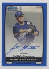 2012 Bowman Chrome Prospects Blue Refractor 21/150 Scooter Gennett Auto 3z8