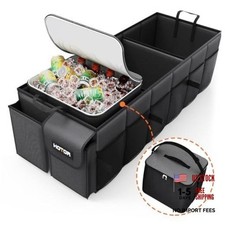 Trunk Organizer, Sturdy Foldable with Cooler for Car, Sudan  SUV Large Black