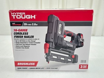 Hyper Tough 20V Max Brushless Cordless 16-Gauge Brad Nailer Battery  CCT188WT1