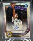 2025-26 Bowman Chrome Taelon Peter Rookie Speckle Refractor Auto /299 RC Pacers