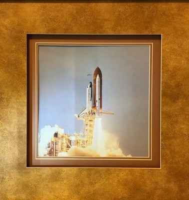 THIOKOL NASA SPACE SHUTTLE DAY LAUNCH PICTURE W/FRAME
