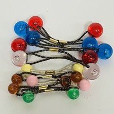 VINTAGE 1980's Goody Ponytail Holders Twin Bead 70s 80s Retro Hair Nostalgia