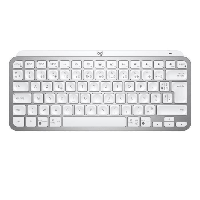 Clavier sans fil Logitech MX Keys Mini pour éviter la fatigue des poignets sur PC portable