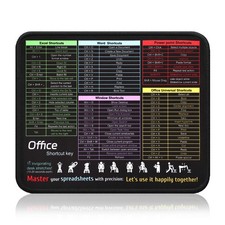 Office Shortcut Mouse Pad for Excel/Word/PPT/Windows 11.8L x 9.8W inches