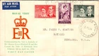 AUSTRALIA 1954 CACHET FDC AIRMAIL COVER ROYAL VISIT ADDR USA POSTMARK ADELAIDE