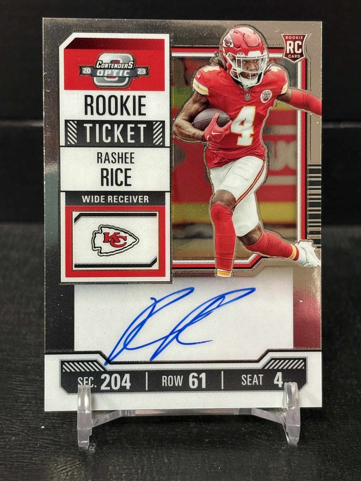 2023 PANINI CONTENDERS OPTIC RASHEE RICE ROOKIE TICKET RPS AUTO RC