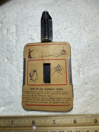Vintage Metal & Paper Distance Finder - Picture 8 of 11
