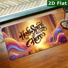 Rectangular Doormat Holy Spirit Welcome Here, Welcome Doormat, Non Slip Easy t