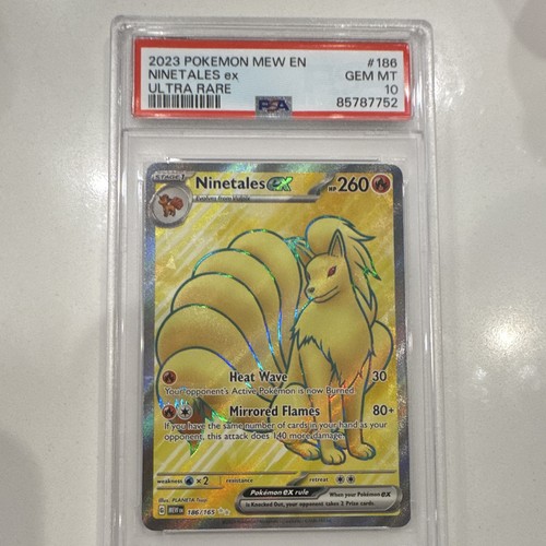Rare Pokemon PSA 10 Ninetales ex 186/165 Scarlet & Violet 151 EN Holo 2023