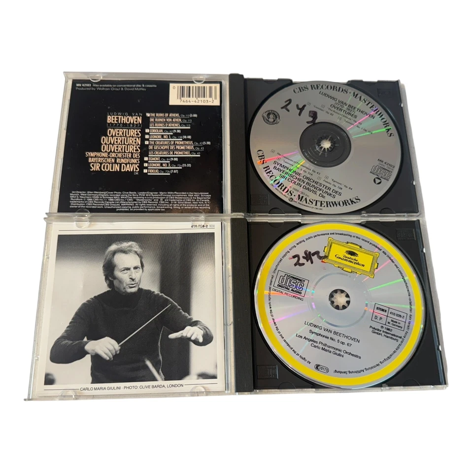 Beethoven 4 CD Lot Symphony No 3 5 Overtures Eroica Emperor Classical Music - Image 2 of 4