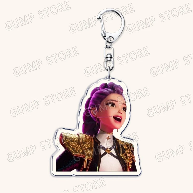 Kpop Demon Hunters Huntrix Saja Boys Keychains Rumi Zoey Jinu Mira