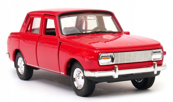 Welly Wartburg 353 Rot MaßStab 1:34 1:39 4,5 Zoll Druckguss Auto In Box-image