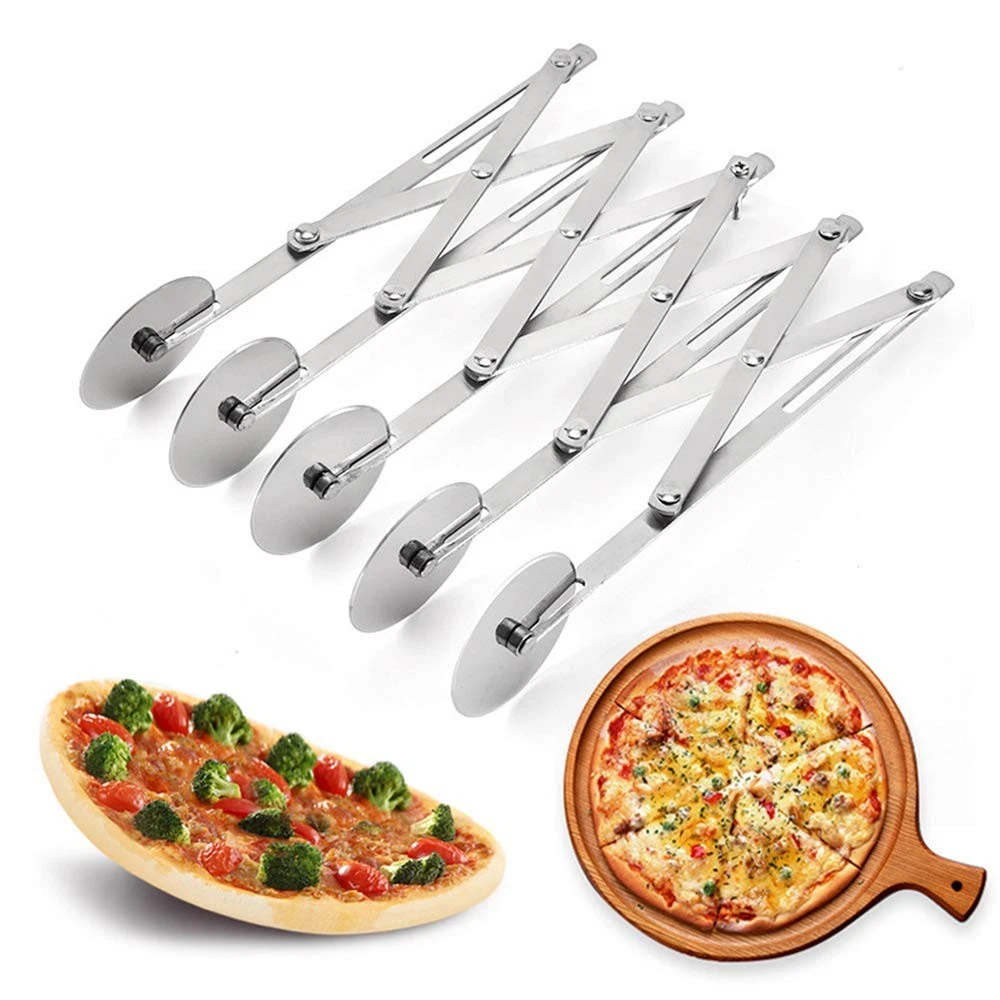 5 Wheels Stainless Steel Pizza Cutter Expandable Pastry Cutter Dough DIvider
Opens in a new window o