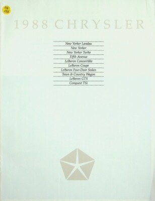 293556) Chrysler New Yorker Le Baron - USA - Prospekt 1988