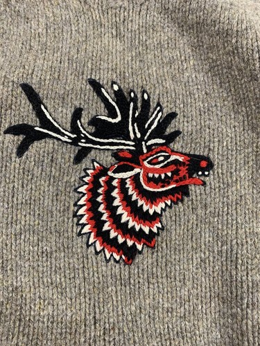 FILSON WOOL EMBROIDERED SWEATER OYSTER SIZE L NWT - Picture 3 of 7