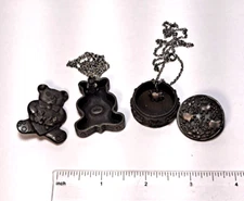 2 Torino sets  Necklace, Earrings, Pin, and Holder - Teddy Bear and Piggies MCM