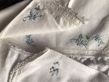 2 Vintage Hand Embroidered Matinee Jacket White Christening Doll Baby Antique